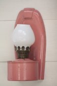 画像2: お買い得　アンティーク　ケリー　オイルランプ　ベイビーピンクの壁掛け可能タイプ　1930年代　イギリス製 (2)