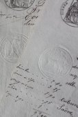 画像2: 1800年代　フランスの古文書　アンティーク・マニュスクリ　枯れたインク　美しい手書き文字　2種類　2枚　6ページ (2)