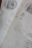 画像2: 1800年代　フランスの古文書　アンティーク・マニュスクリ　枯れたインク　美しい手書き文字　2種類　2枚　5ページ (2)
