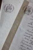 画像2: 1800年代　フランスの古文書　アンティーク・マニュスクリ　枯れたインク　美しい手書き文字　2種類　2枚　5ページ (2)