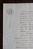画像1: 1800年代　フランスの古文書　アンティーク・マニュスクリ　枯れたインク　美しい手書き文字　1種類　1枚　3ページ (1)