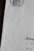 画像2: 1800年代　フランスの古文書　アンティーク・マニュスクリ　枯れたインク　美しい手書き文字　1種類　1枚　4ページ (2)