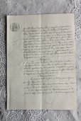 画像2: 1800年代　フランスの古文書　アンティーク・マニュスクリ　枯れたインク　美しい手書き文字　見開き　1枚　4ページ (2)