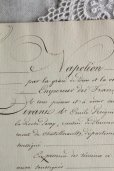 画像2: ★トップにナポレオンの文字★ 1800年代　フランスの古文書　アンティーク・マニュスクリ　枯れたインク　美しい手書き文字　見開き 1枚　4ページ (2)