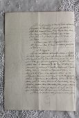画像4: 1800年代　フランスの古文書　アンティーク・マニュスクリ　枯れたインク　美しい手書き文字　見開き　1枚　4ページ (4)