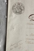 画像2: 1800年代　フランスの古文書　アンティーク・マニュスクリ　枯れたインク　美しい手書き文字　見開き1枚　3ページ (2)