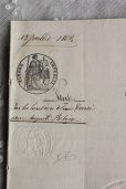 画像2: ★トップにナポレオンの文字★ 1800年代　フランスの古文書　アンティーク・マニュスクリ　枯れたインク　美しい手書き文字　見開き 1枚　3ページ (2)