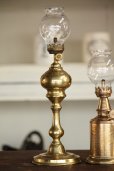画像1: 希少な初期型　極美　1800年代後期　フランス製　PARIS　ピジョン　アンティーク　大型オイルランプ　真鍮製　点灯テスト済　高 32.2ｃｍ (1)
