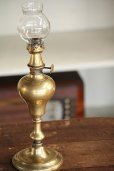 画像4: 希少な初期型　極美　1800年代後期　フランス製　PARIS　ピジョン　アンティーク　大型オイルランプ　真鍮製　点灯テスト済　高 34.0ｃｍ (4)