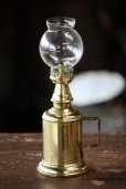 画像2: 1800年代後期　フランス製　アンティーク　ピジョンデザイン　オイルランプ　真鍮タンク　点灯テスト済　実用品　高 23.5ｃｍ (2)