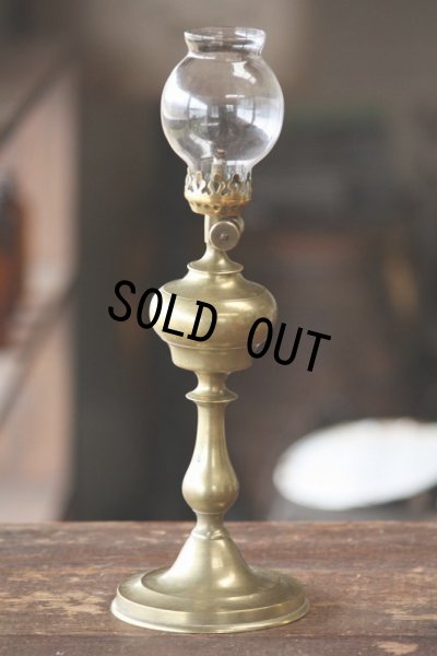 画像2: お買い得　希少な初期型　1800年代後期　フランス製　PARIS　ピジョン　アンティーク　オイルランプ　真鍮製　点灯テスト済　高 31.2ｃｍ