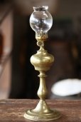 画像4: お買い得　希少な初期型　1800年代後期　フランス製　PARIS　ピジョン　アンティーク　オイルランプ　真鍮製　点灯テスト済　高 31.2ｃｍ (4)