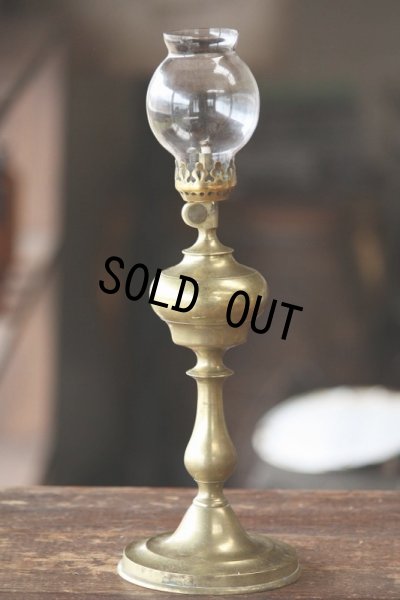 画像4: お買い得　希少な初期型　1800年代後期　フランス製　PARIS　ピジョン　アンティーク　オイルランプ　真鍮製　点灯テスト済　高 31.2ｃｍ