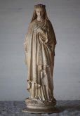 画像1: 希少　1800年代後期〜1900年代初期　フランス製　アンティーク　聖母マリア像　優しいオーラに癒されて　全高 33ｃｍ　989ｇ (1)