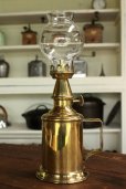 画像4: 1885年　フランス製　PARIS　ピジョン　アンティーク・オイルランプ　真鍮タンク　点灯テスト済　希少な実用品　高 23.6ｃｍ (4)