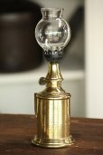 画像1: 1885年　フランス製　PARIS　ピジョン　アンティーク・オイルランプ　真鍮タンク　点灯テスト済　希少な実用品　高 24.3ｃｍ (1)