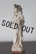 お買い得　1900年代初期　フランス製　アンティーク　小さな聖母マリア　石膏像　NOTRE DAME　勝利の聖母　21.3cm