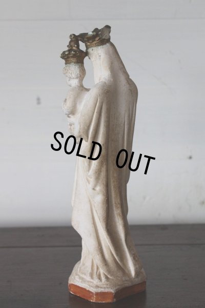 画像4: お買い得　1900年代初期　フランス製　アンティーク　小さな聖母マリア　石膏像　NOTRE DAME　勝利の聖母　21.3cm