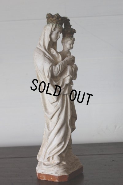 画像2: お買い得　1900年代初期　フランス製　アンティーク　小さな聖母マリア　石膏像　NOTRE DAME　勝利の聖母　21.3cm
