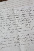 画像4: 1800年代　フランスの古文書　アンティーク・マニュスクリ　枯れたインク　美しい手書き文字　2種類　2枚　5ページ (4)