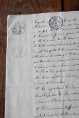 画像1: 1800年代　フランスの古文書　アンティーク・マニュスクリ　枯れたインク　美しい手書き文字　見開き　1枚　4ページ (1)