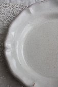 画像1: 希少美品　19世紀　フランス製　アンティーク　キュノワール　花リムの大皿　31ｃｍ　1323ｇ　惚れ惚れするような逸品です！ (1)