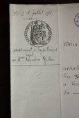 画像3: 1900年代初期　フランスの古文書　アンティーク・マニュスクリ　枯れたインク　美しい手書き文字　見開き1枚　4ページ (3)