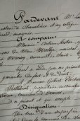 画像3: 1800年代　フランスの古文書　アンティーク・マニュスクリ　枯れたインク　美しい手書き文字　表紙つき　見開き1枚　4ページ (3)