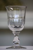 画像1: オールドバカラ 1900年代初期 フランス製 アンティークワイングラス クリスタルガラス チューリップ型　口径8.0ｃｍ　全高15.2ｃｍ (1)