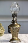 画像3: 希少なエンボスロゴ　1800年代後期　フランス製　PARIS　ピジョン　アンティーク　オイルランプ　真鍮タンク　点灯テスト済　高25.5ｃｍ (3)