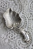 画像1: 極美品　ヴィクトリアン　アンティークシルバー　純銀製　希少リーフ型　キャディスプーン　1850年　英国シェフィールド (1)