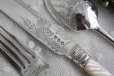 画像4: 美品　1894年　英国シェフィールド　アンティークシルバー　マザーオブパール　純銀製　クリスニング　豪華3点セット (4)