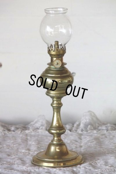 画像1: 希少な初期型　1800年代後期　フランス製　PARIS　ピジョン　アンティーク　オイルランプ　真鍮製　点灯テスト済　高 30.5ｃｍ