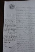 画像1: 1800年代　フランスの古文書　アンティーク・マニュスクリ　枯れたインク　美しい手書き文字　見開き1枚　4ページ (1)