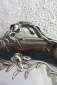 画像5: 1900年代初期　フランス製　アールヌーボ調のユリが見事なアンティーク　ダストパン ＆ ダストブラシ　真鍮にシルバープレート製 (5)