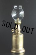 1800年台後期　フランス製　PARIS　ピジョンABEILLE　アンティーク　オイルランプ　枯れた真鍮タンク　点灯テスト済の実用品　23ｃｍ