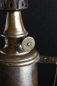 画像3: 1885年　フランス製　PARIS　ピジョン　アンティーク　オイルランプ　真鍮に枯れたシルバープレートタンク　点灯テスト済の実用品　24ｃｍ (3)