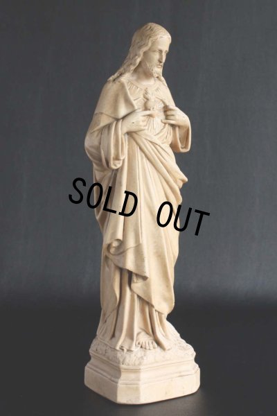 画像2: 1900年代初期　フランス製　アンティーク　イエス・キリスト像　「イエスの御心」 美品　高32ｃｍ　970ｇ