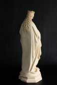 画像4: 1900年代初期　フランス製　アンティーク　何とも優しいお顔の聖母マリア像　小さな欠けあり　全高28.5cm　724ｇ (4)