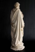 画像4: 1900年代初期　フランス製　アンティーク　幼いキリストを抱くヨセフ像　台座に欠けあり　全高33.5cm　1330ｇ (4)