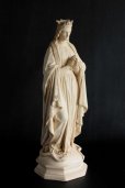 画像5: 1900年代初期　フランス製　アンティーク　何とも優しいお顔の聖母マリア像　小さな欠けあり　全高28.5cm　724ｇ (5)