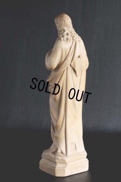 画像4: 1900年代初期　フランス製　アンティーク　イエス・キリスト像　「イエスの御心」 美品　高32ｃｍ　970ｇ