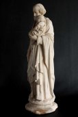 画像2: 1900年代初期　フランス製　アンティーク　幼いキリストを抱くヨセフ像　台座に欠けあり　全高33.5cm　1330ｇ (2)