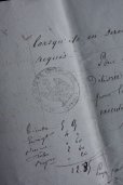 画像5: 1800年代　フランスの古文書　アンティーク・マニュスクリ　枯れたインク　美しい手書き文字　見開き1枚　3ページ (5)