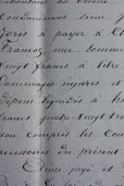画像3: 1800年代　フランスの古文書　アンティーク・マニュスクリ　枯れたインク　美しい手書き文字　見開き1枚　3ページ (3)