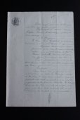 画像5: 1800年代　フランスの古文書　アンティーク・マニュスクリ　枯れたインク　美しい手書き文字　見開き1枚　4ページ (5)