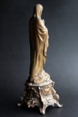画像4: 奇跡の泉ルルド　アンティーク　マリア像　何とも優しいお顔のマリア様　大きな金属製　39cm　2130g　フランス製　1800年代後期 (4)