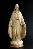 画像1: アンティーク　マリア像　カタリナ・ラブレ　凛としたマリア様　石膏像　34cm　1373ｇ　フランス製　1900年代初期 (1)