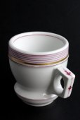 画像1: アンティーク　Brulot　ブリュロカップ　白磁に金彩＆ピンクのライン　1900年代初期　フランス製 (1)