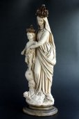 画像2: 1900年代初期　フランス製　アンティーク　とても優しいお顔の大きなマリア像　勝利の聖母　Notre Dame des Victoires　全高 49.5cm　3kg (2)
